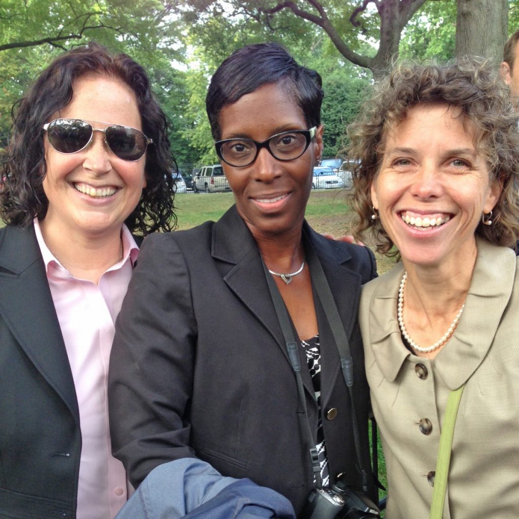 Green Dot President Dr. Dorothy J. Edwards, Associate Director of the Department of Justice, Violence Against Women Office Darlene Johnson, and University of New Hampshire professor Dr. Victoria Banyard