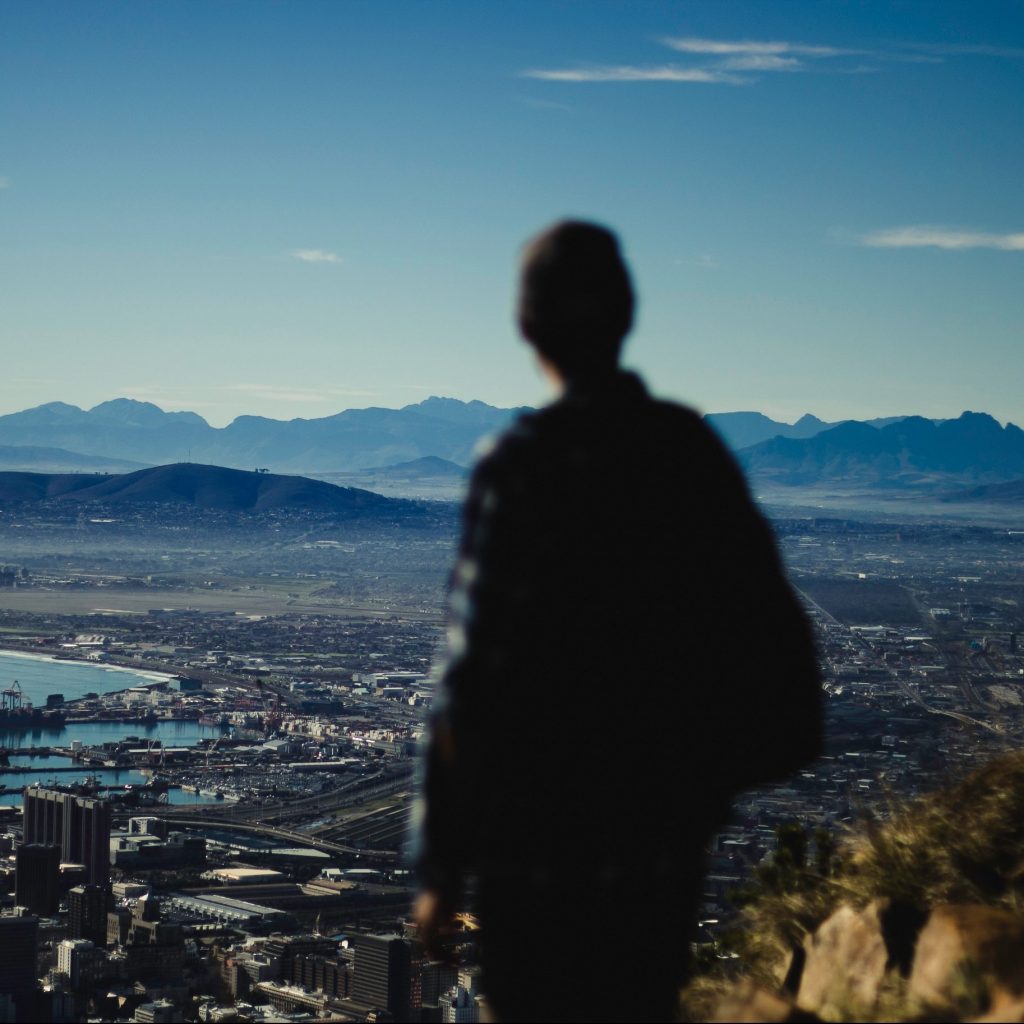 A person overlooks South Africa